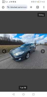 Peugeot  407 LÅGMILARE 2.0 Bensin 2008  2007 automat lågmilare 